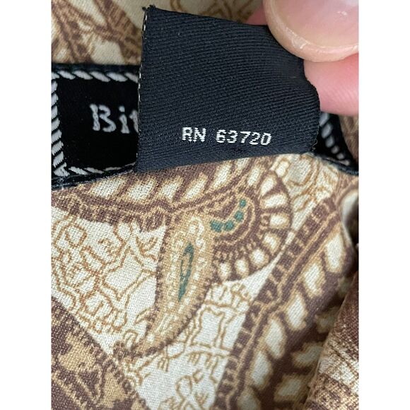 Bit & Bridle Women's XL Brown Button Equestrian Western Cowboy Pearl Snap - Picture 5 of 11